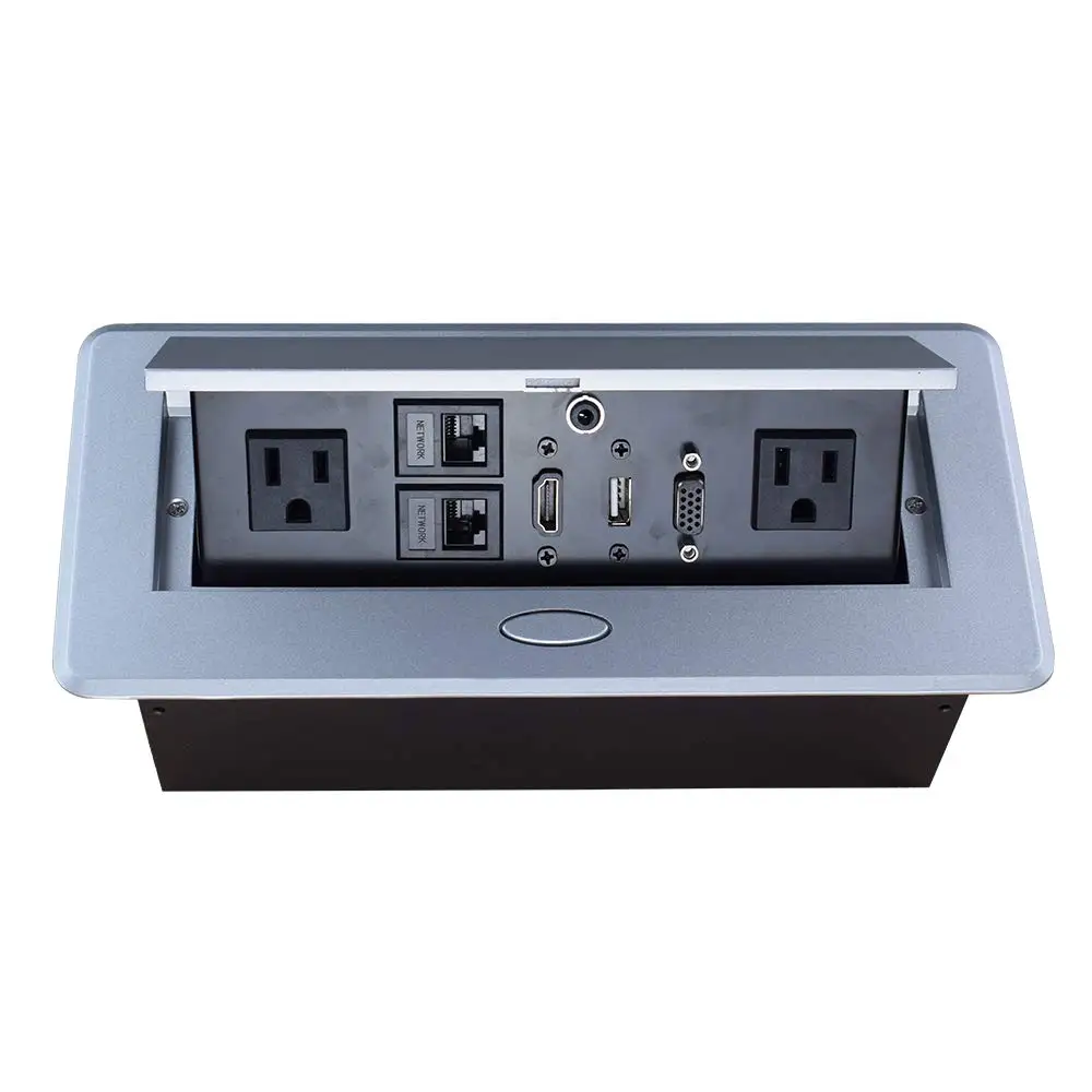 2019 US power audio VGA HDMI data всплывающая открытая мебельная розетка для женщин и мужчин
