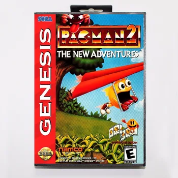 

Pac Man 2 The New Adventures Game Cartridge 16 bit MD Game Card With Retail Box For Sega Mega Drive For Genesis
