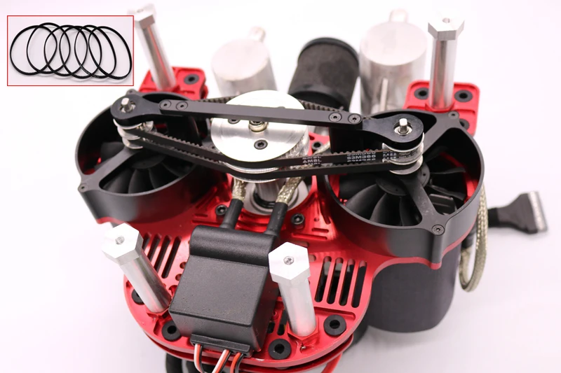 

6PCS SVFFI F3600 Heat Dissipation Transmission Belt Drive Belt Oil-electric Hybrid Power Kit Belting for RC Aircraft UAV Drone