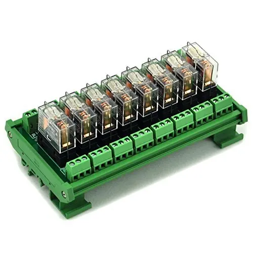 

Electronics-Salon DIN Rail Mount AC/DC 12V control 8 SPDT 16Amp Pluggable Power Relay Module, G2R-1-E