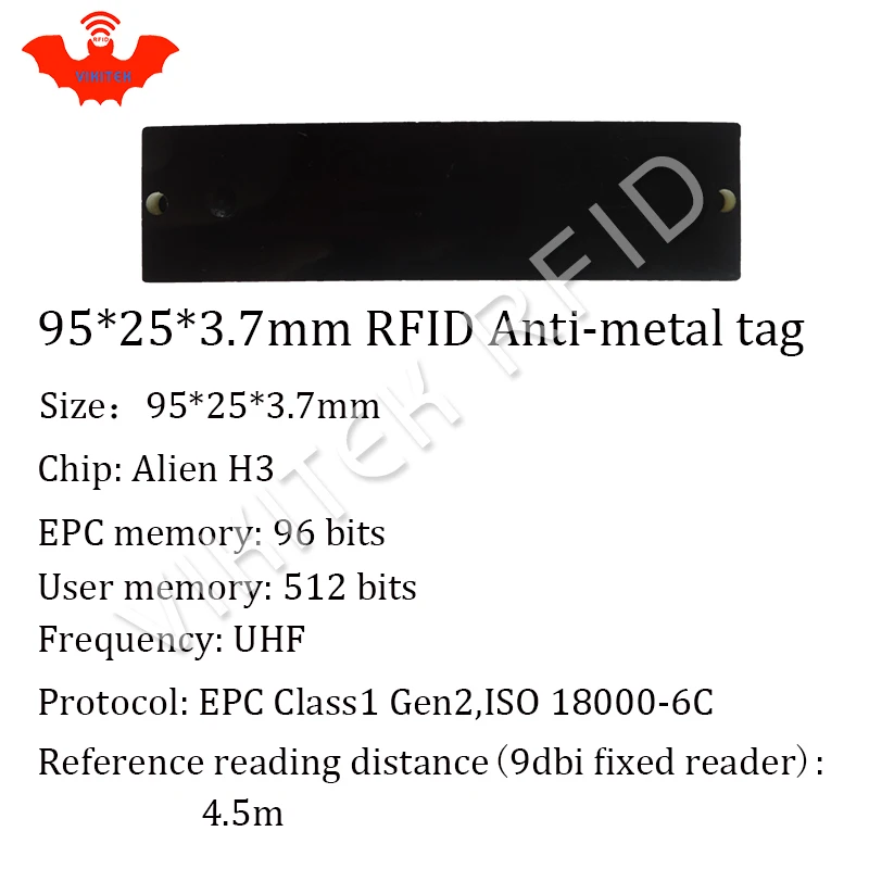 UHF RFID Метка 915 МГц 868 МГц Alien higgs3 EPCC1G2 6C 95*25*3,7 мм чтение на большой дистанции PCB смарт-карты пассивные RFID метки