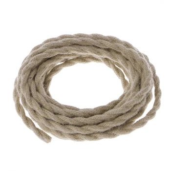 

High quality 2018 New 5 Meters 2x0.75 Vintage Rope Twisted Electric Wire Retro DIY Hemp Braided Electric Cable