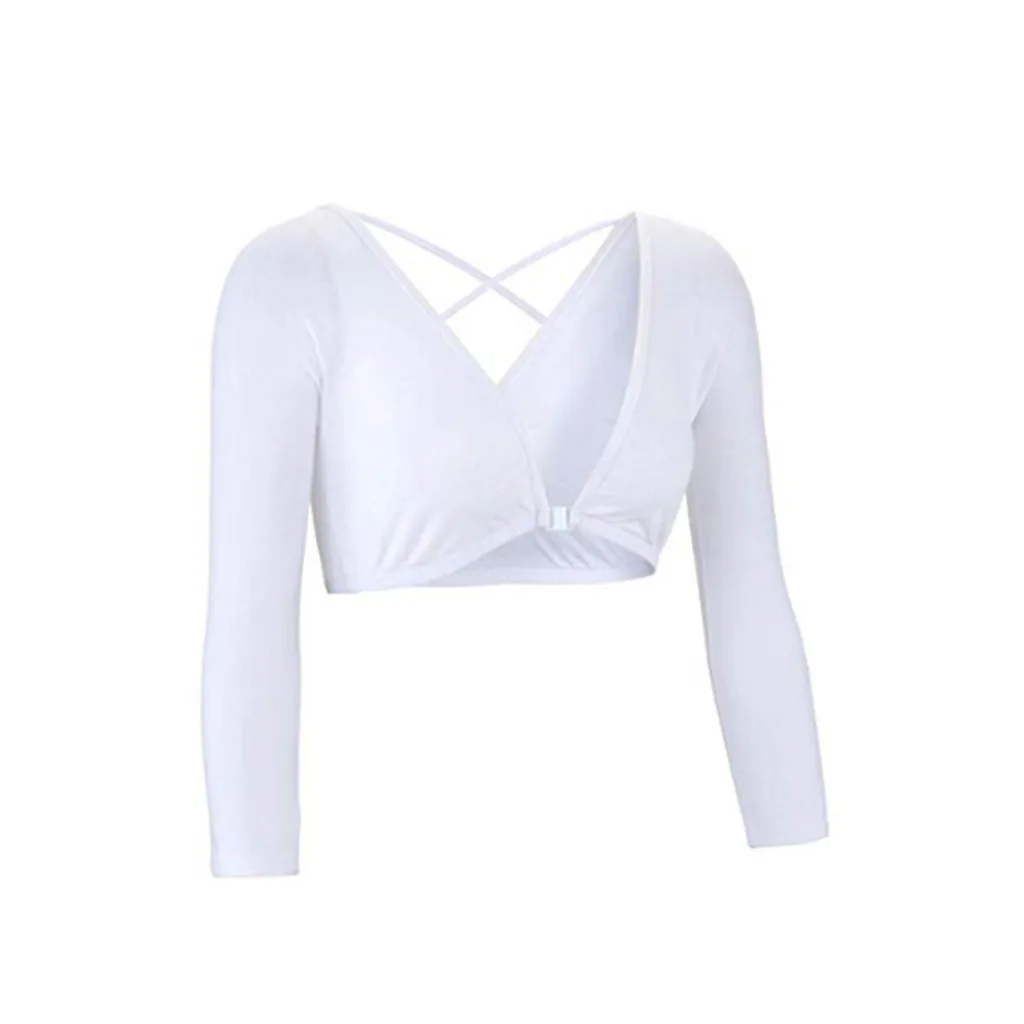 Women Both Side Wear Sheer Seamless Plus Size Arm Shaper Slimming Crop