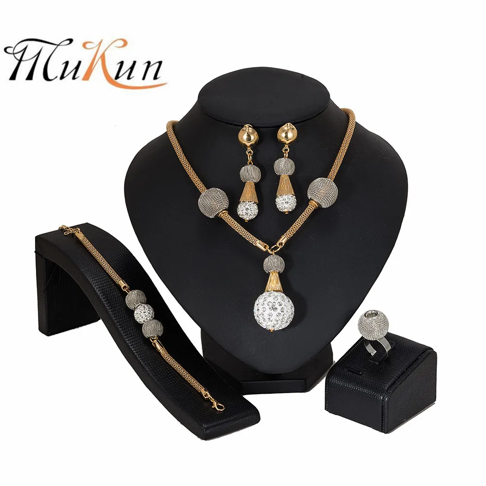 

MUKUN Fashion African Beads Jewelry Set Wholesale italian jewelry sets for women Brand Nigerian Wedding woman Bridal Bijoux