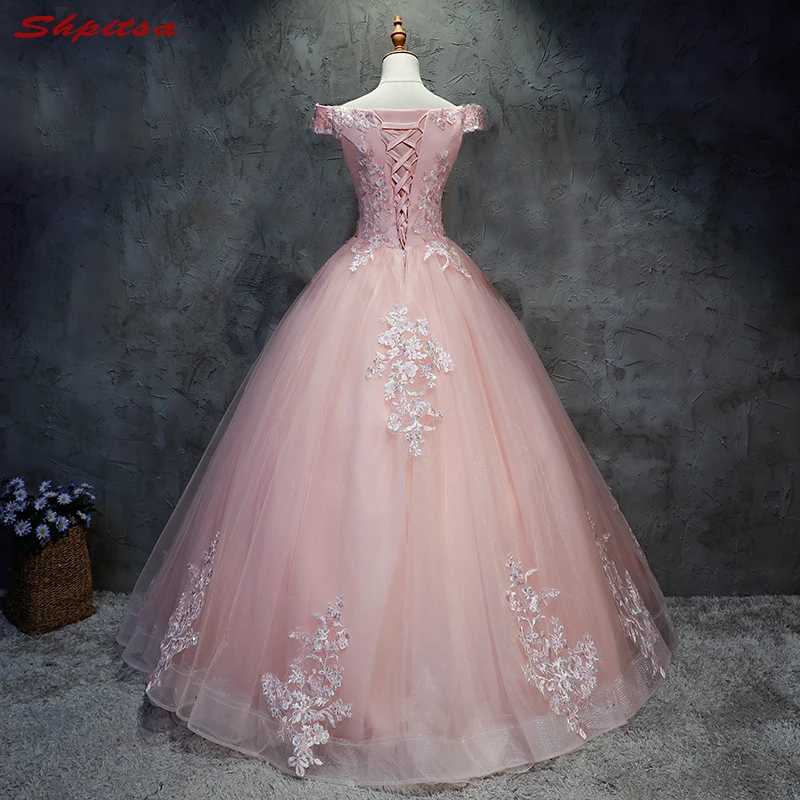 Pink Lace Quinceanera Dresses Ball Gown Sweet 16 Puffy Masquerade Quinceanera Gown Prom Dresses for 15 Years