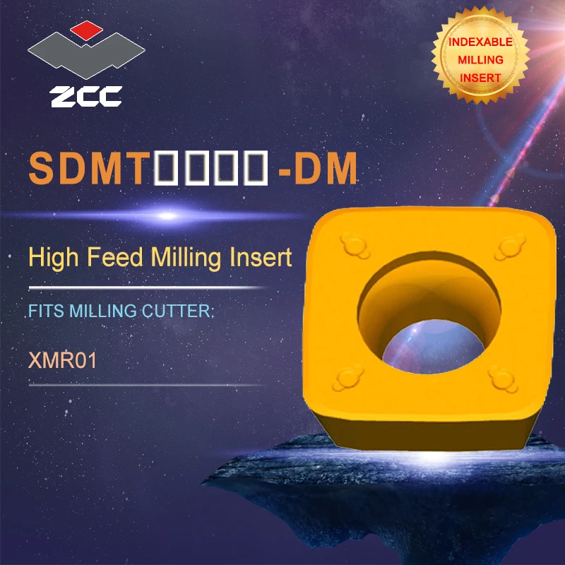 

ZCC.CT cnc lathe carbide inserts SDMT -DM for high feed milling cutter XMR01 for profile milling indexable milling tools