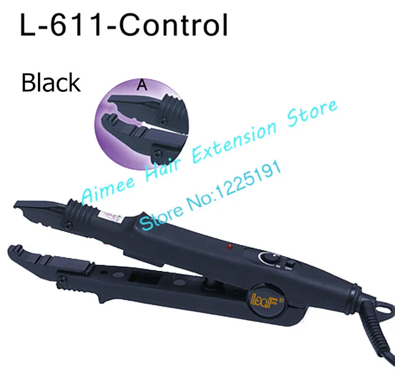 LOOF 611 Control Brand New Fusion Hair Extension Iron Keratin Bonding Tool Adjustable Temperature Fusion Heat Connector