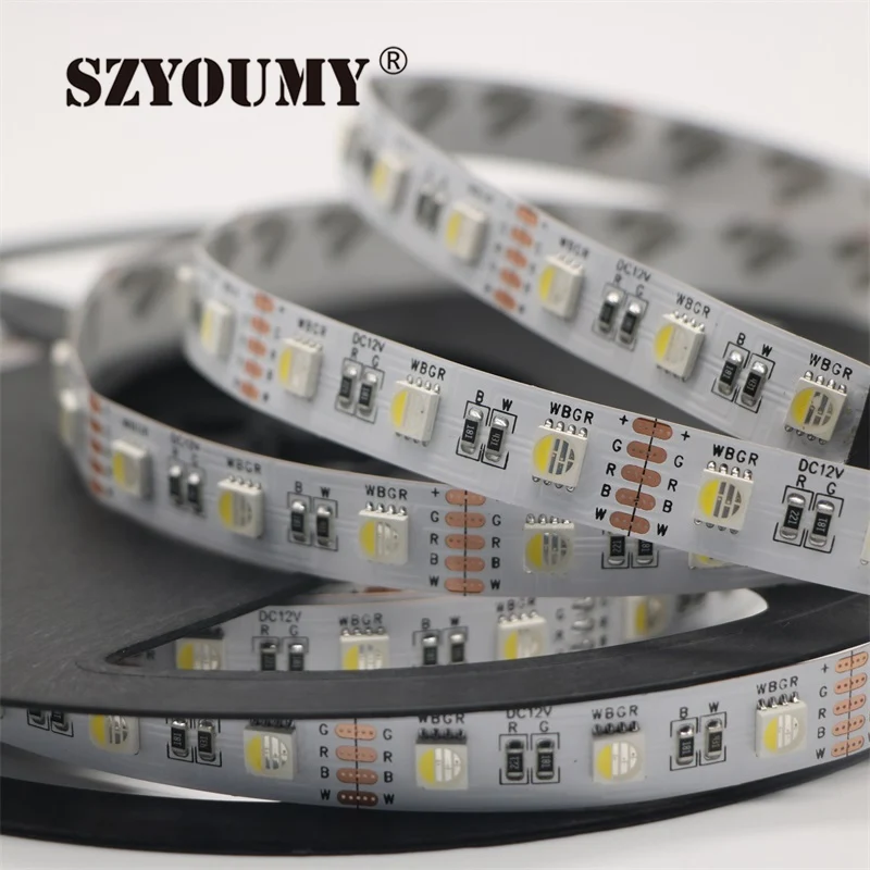 Светодиодная лента от szyoumy SMD 5050 RGBW 4 в 1 чип RGBW светодиодные полосы света 12 В постоянного тока 24 В постоянного тока широко используются для