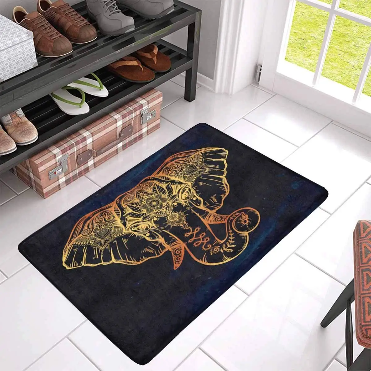 Vintage Paris Torn Newspaper Doormat Anti-Slip Entrance Mat Floor Rug Indoor Door Mats Home Decor Funny Bathroom Doormats