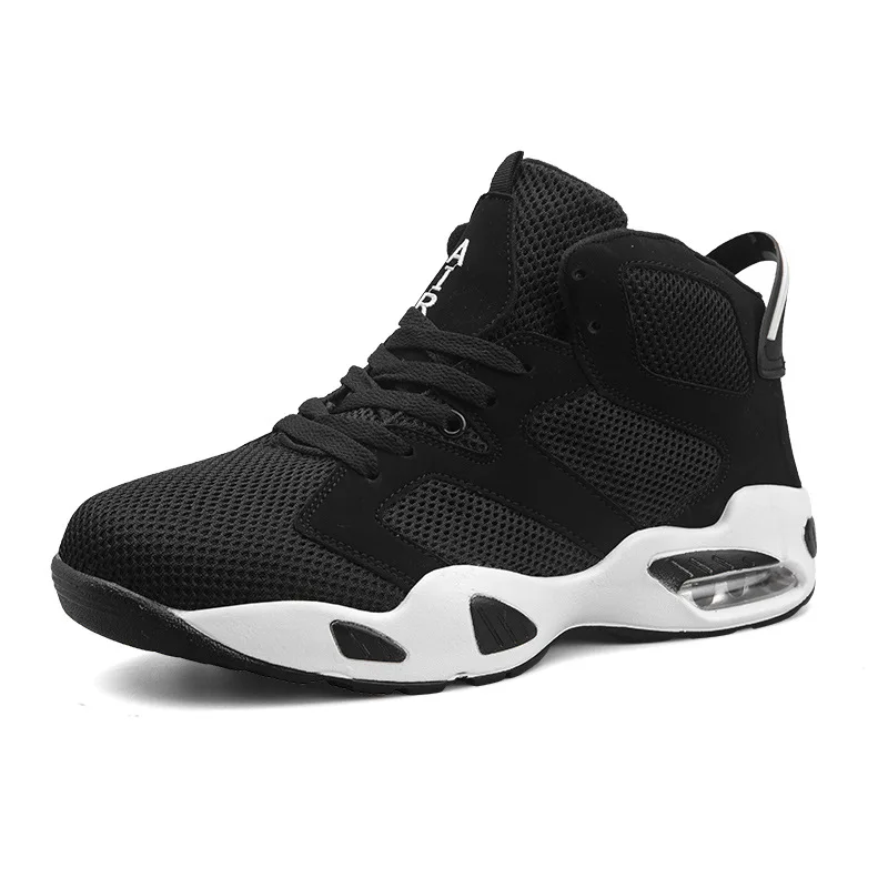 Zapatillas de baloncesto altas para hombre Botas transpirables antideslizantes zapatos deportivos zapatillas de baloncesto con suela de aire para hombre