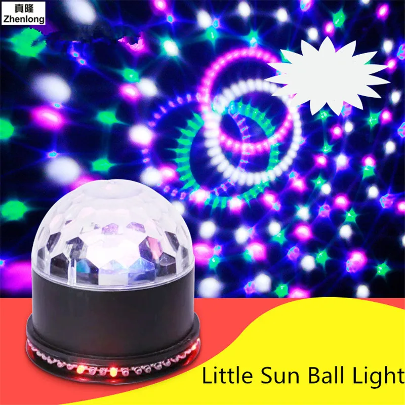 

48 LED RGB Stage Light Sound Actived Auto RGB Mini Rotating Magic Disco Ball Strobe PAR Party Lights for DJ Dancing Show Holiday