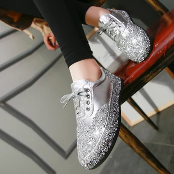 

Dropshipping Fashion ladies flat shoes rhinestones Bling casual shoes Korean luxury flat shoes Superstar shoes XXZ09