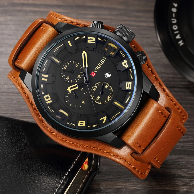 

CURREN Men Watches Male Clock Top Brand Luxury Army Military Fashion Sports Analog Quartz-Watch Men Hodinky Relojes Hombre