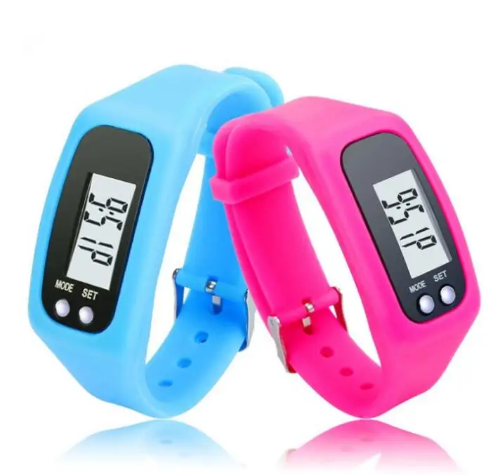 

500PCS Digital LCD Pedometer Run Step Walking Distance Calorie Counter Sport Watch Bracelet