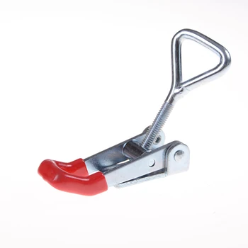 

1Pcs Adjustable Tool Box Case Metal Toggle Latch Catch Clasp Length Silver+Red