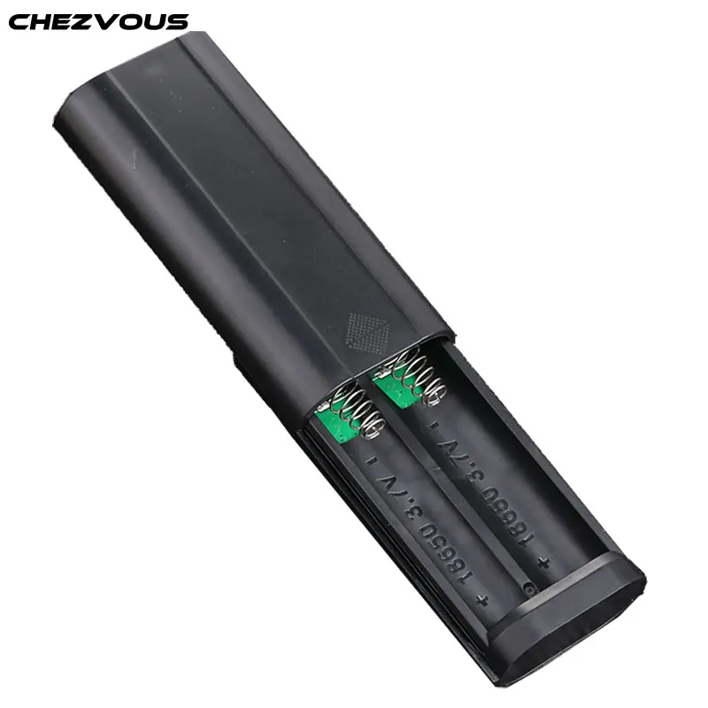  CHEZVOUS Black Power Bank DIY Shell Dual USB 2X 18650 Portable External Charger Case for iPhone/Sam