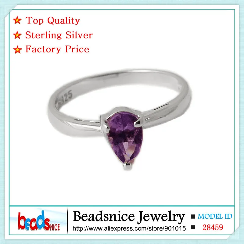 Beadsnice ID 28459 natural amethyst 925 silver ring wholesale women