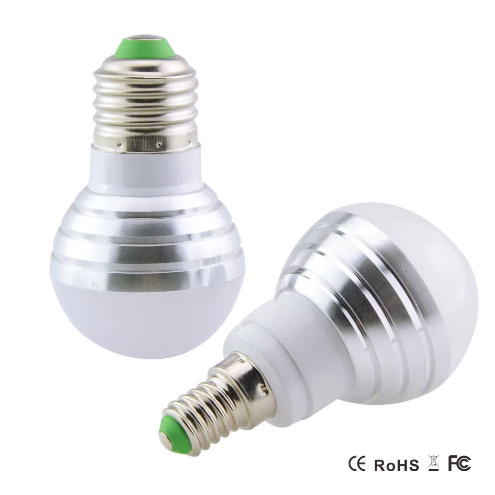 E27 E14 светодиодная RGB лампа AC 220 В 110 5 Вт точечная 85 265 в Светодиодная RGBW волшебное