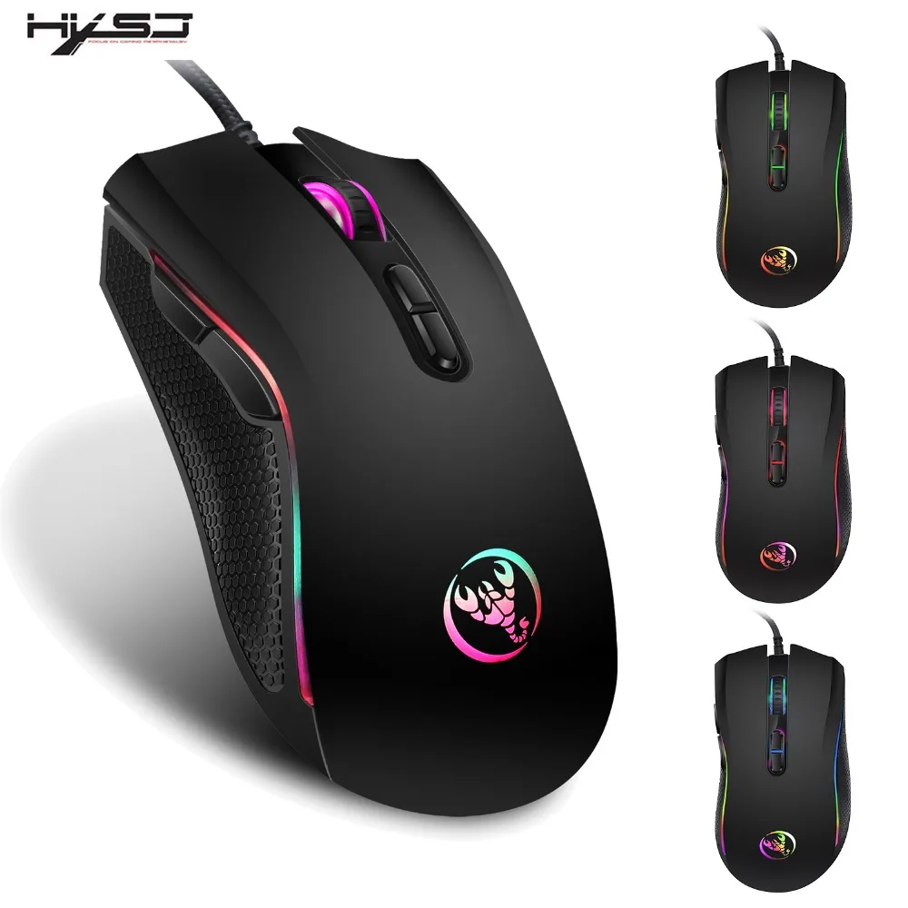 

HXSJ 3200DPI 7 Buttons 7 colors LED Optical USB Wired Mouse Gamer Mice computer mause mouse Gaming Mouse For Pro Gamer