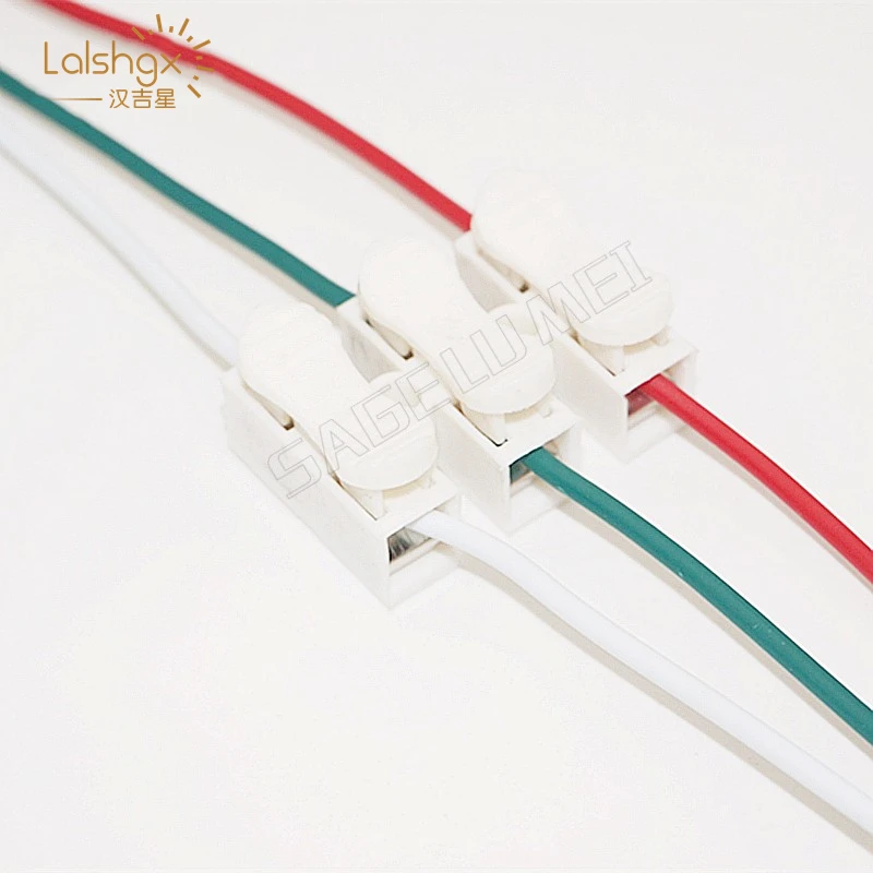

10/20/50/100pcs 3pin no welding no screws Quick Connector cable clamp Terminal Block for 5050 3528 2811 2812 RGB led strip light