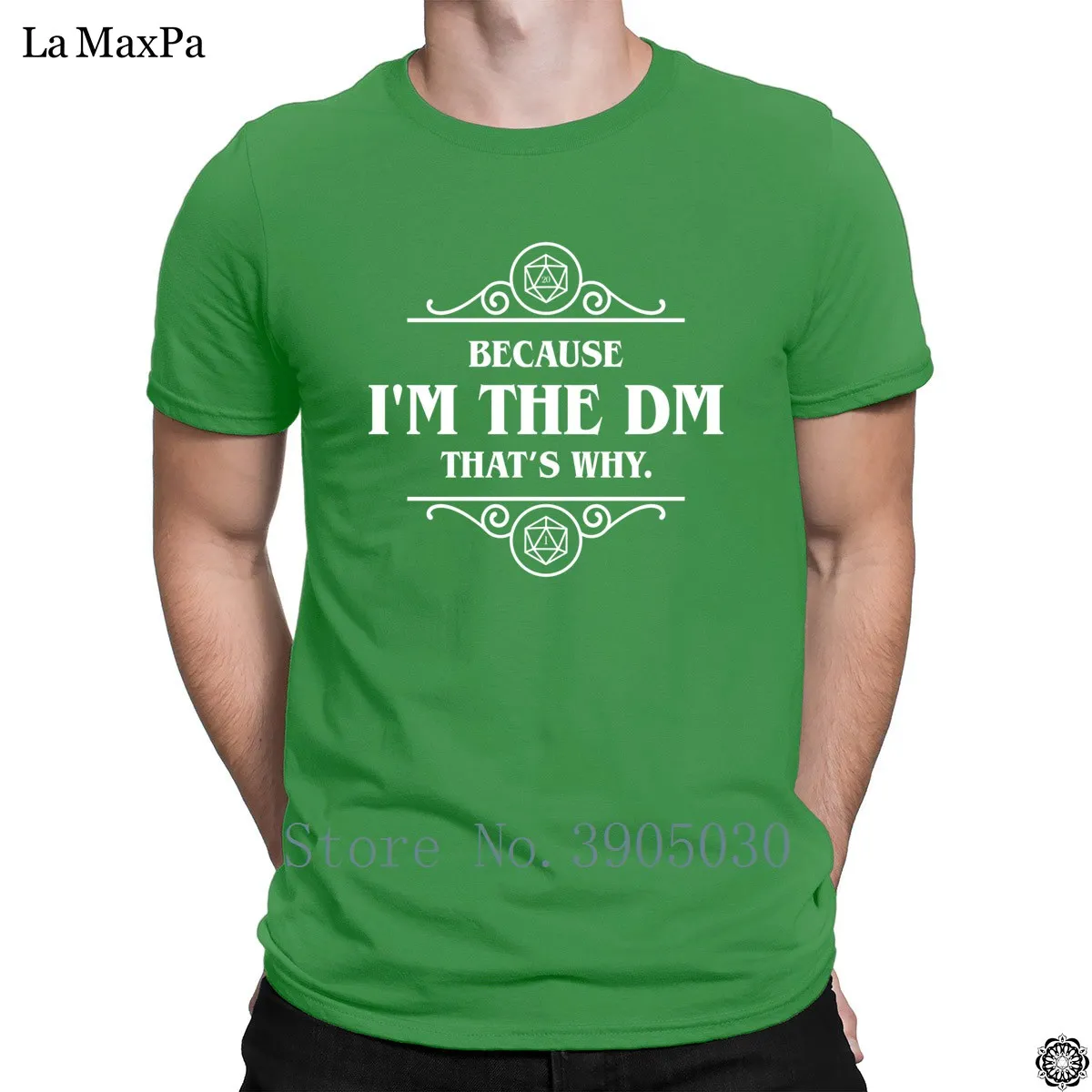 Awesome Homme футболка для мужчин Dnd потому что Im The Dm Thats Why Dungeon Master Slaying Dragon Мужская футболка с натуральным юмором Xxxl - Цвет: Green