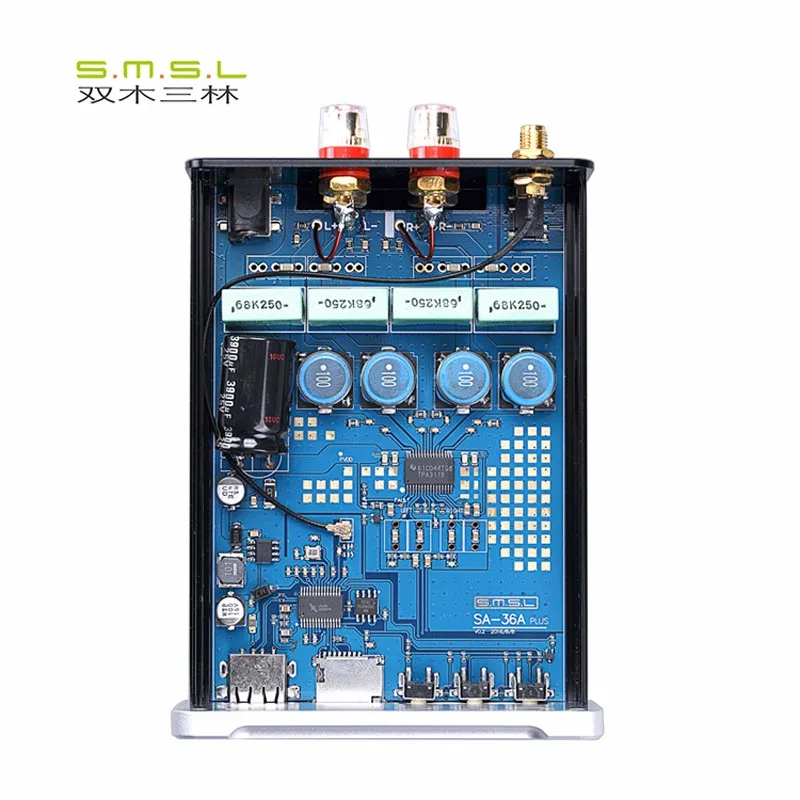 SMSL SA-36A Plus 30 Вт TPA3118 Класс d Bluetooth AUX Hi-Fi цифровой усилитель мощности Bluetooth/USB/AUX/TF карта/U дисковый вход