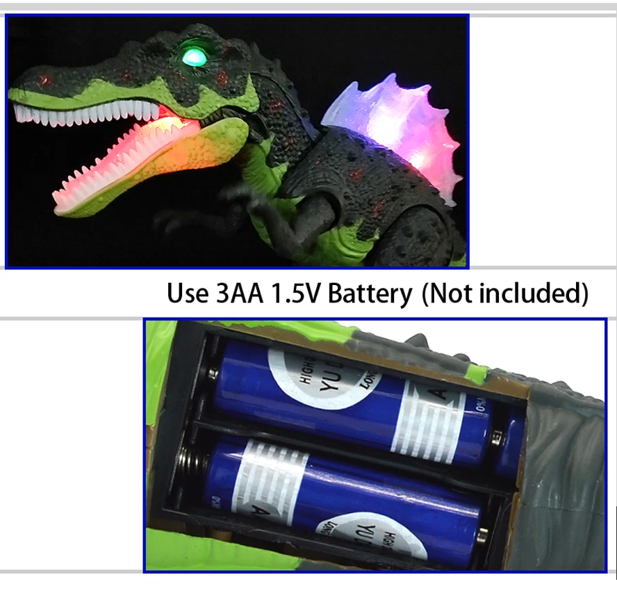 Качество см 51 см электрические игрушки большой размеры прогулки динозавр робот со светом Звук Brachiosaurus батарея работает малыш детский