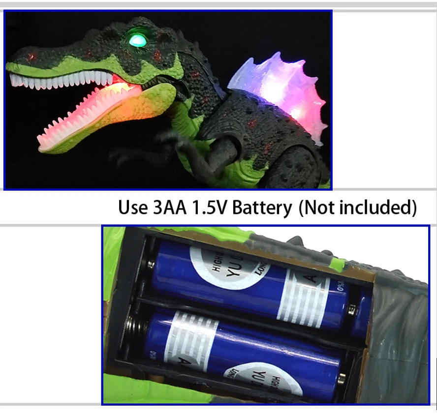 Robô com Som Qualidade Brinquedo Elétrico Grande Tamanho Andando Dinossauro Leve Brachiosaurus Bateria Operado Criança Crianças Presente 51 cm 8 bateria operado criança crianças presente