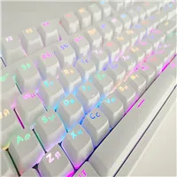 104 Keycaps Russian Translucent Backlight Keycaps For Cherry MX Keyboard Switch - Цвет: White-Backlit