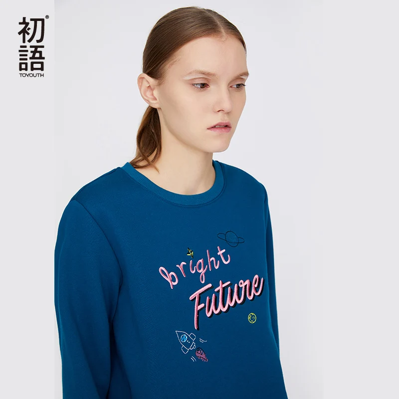  Toyouth Winter Pullover Sweatshirts Womens Harajuku Oversized Sweatshirt O Neck Warm Korean Top Str