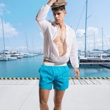 Мужские летние сексуальные пляжные шорты для плавания для купания быстросохнущие дышащие крутые шорты мужские плавки Купальники бренд