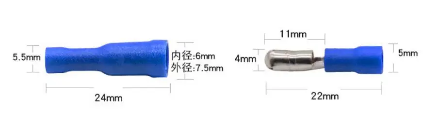 MPD2-156 синий пуля формы женского изолирующего стыка Провода разъем 1.5-2.5mm2 электрической обжимной терминал AWG22-16 MPD