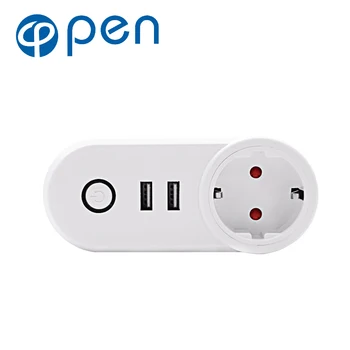 

OPSA-002 10A Wifi Smart Switch Power Plug Socket EU 220V Wireless Light Outlet Timer Remote Control Support Alexa Google Home