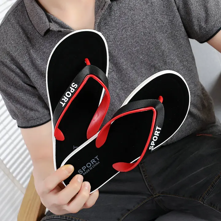 Flip-flops Beach Slim Sandal Shoes For Women Men Thick Sole Comfort Bath Outdoor Summer Proof Slippers (19)