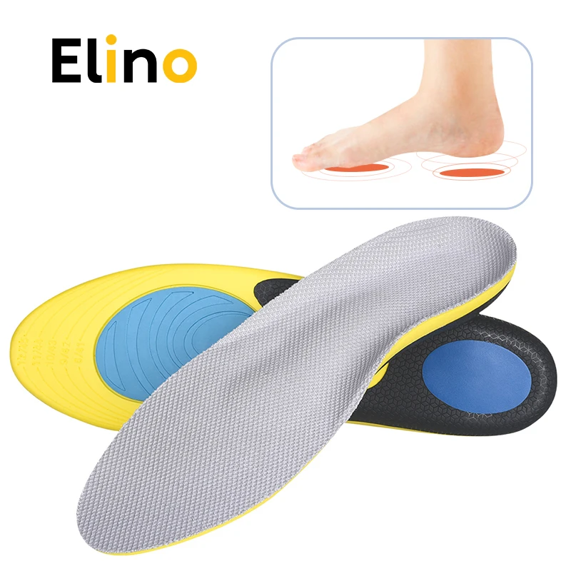 Elino Orthopedic Insoles Arch Support for Flat Feet Shock Absorption Sport Shoe Pads Insert Orthotic Feet Cushion for Men Women Elino Orthopedic Insoles Arch Support for Flat Feet Shock Absorption Sport Shoe Pads Insert Orthotic Feet Cushion for Men Women