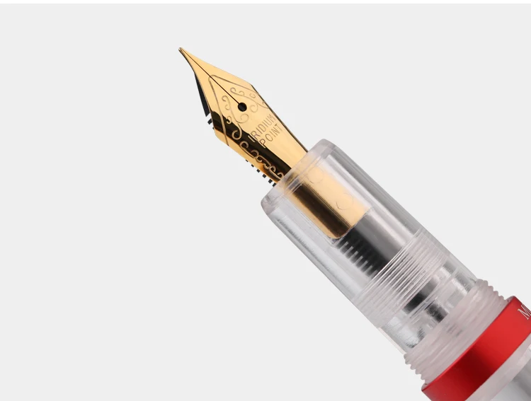 Творческая большая емкость капельного стиля прозрачная авторучка иридиевое остриё 0,5 мм 0,38 мм на выбор для письма чернильные ручки