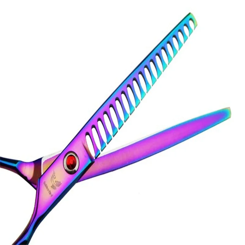 7 colorful Professional Pet Scissors High Quality grooming dog for dogs thinning scissors dog puppy hair cutting scissors shear (4)