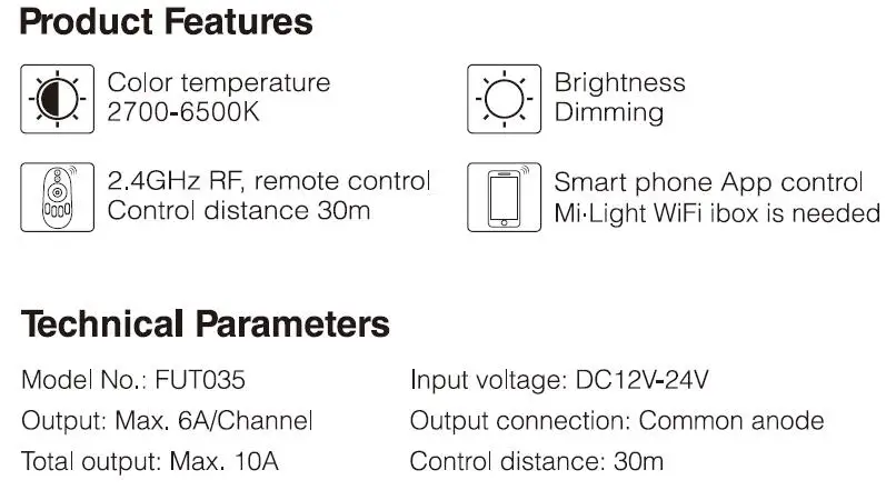 Milight 2,4G 4-Zone WiFi светодиодный контроллер iBox+ RF сенсорный пульт+ CCT двойной белый цвет температура Светодиодная лента диммер контроллер