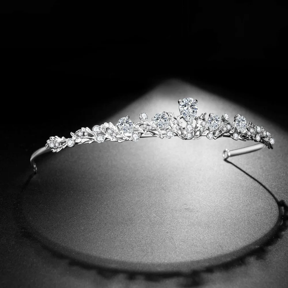 Потрясающие арт-деко кристаллы, стразы, сплав, кубический циркон свадебная тиара CZ queen Пышное Платье принцессы вечерние Корона подружек невесты