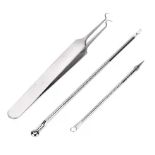 3 шт. нержавеющей лица акне пятно прыщей инструмент Экстрактор Комедон