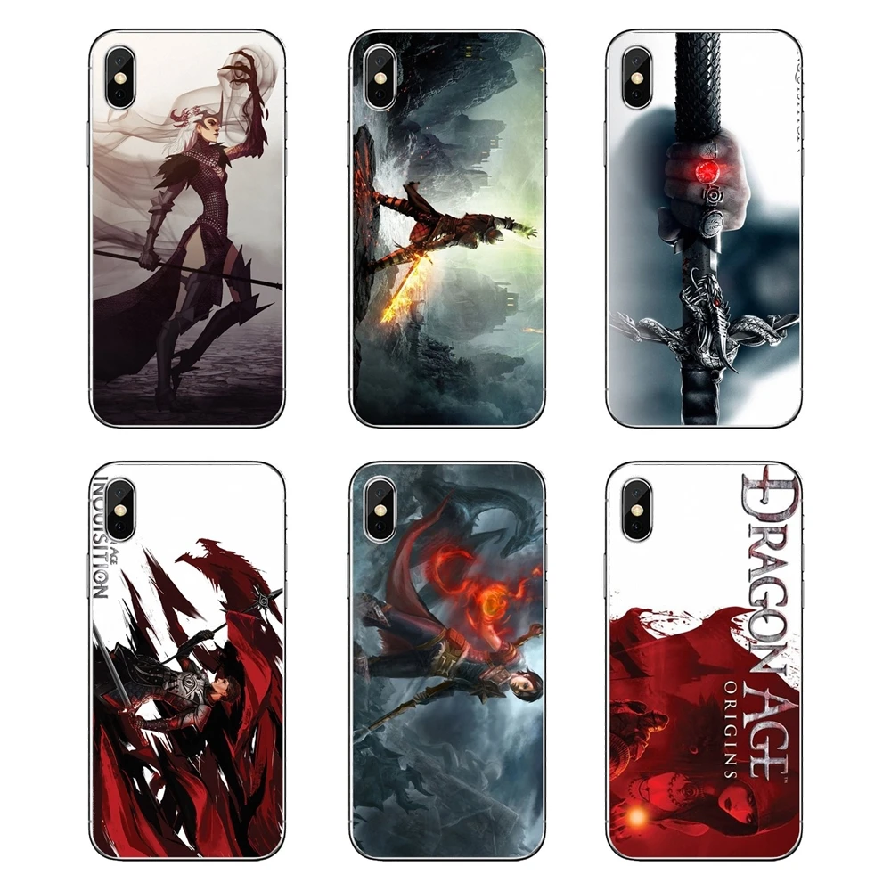 Transparent Soft Bag Case For Xiaomi Redmi 4X S2 3S Note 3 4 5 6 6A Por Pocophone F1 Mi Dragon Age Inquisition Game Illust Art |