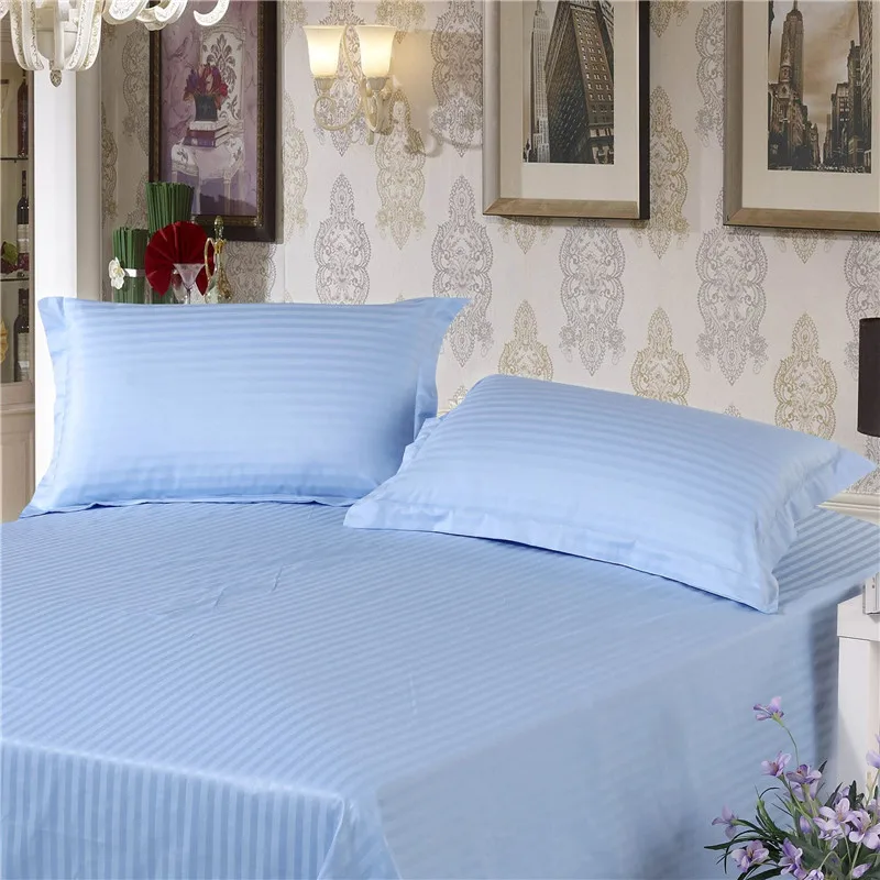 Online 2 piezas 100% algodón Premium raso raya cifrado tela almohada funda 50*70 cm y 70*70 cm más especificaciones