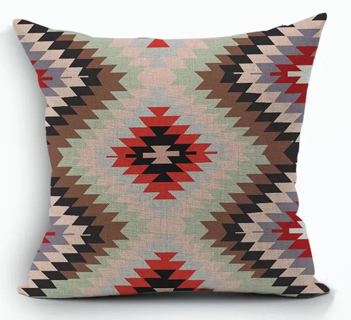 Kilim Cushions Home Decor Ethnic Decorative Pillows Case Boho Moroccan Linen Pillow Cover For Sofa 45x45cm