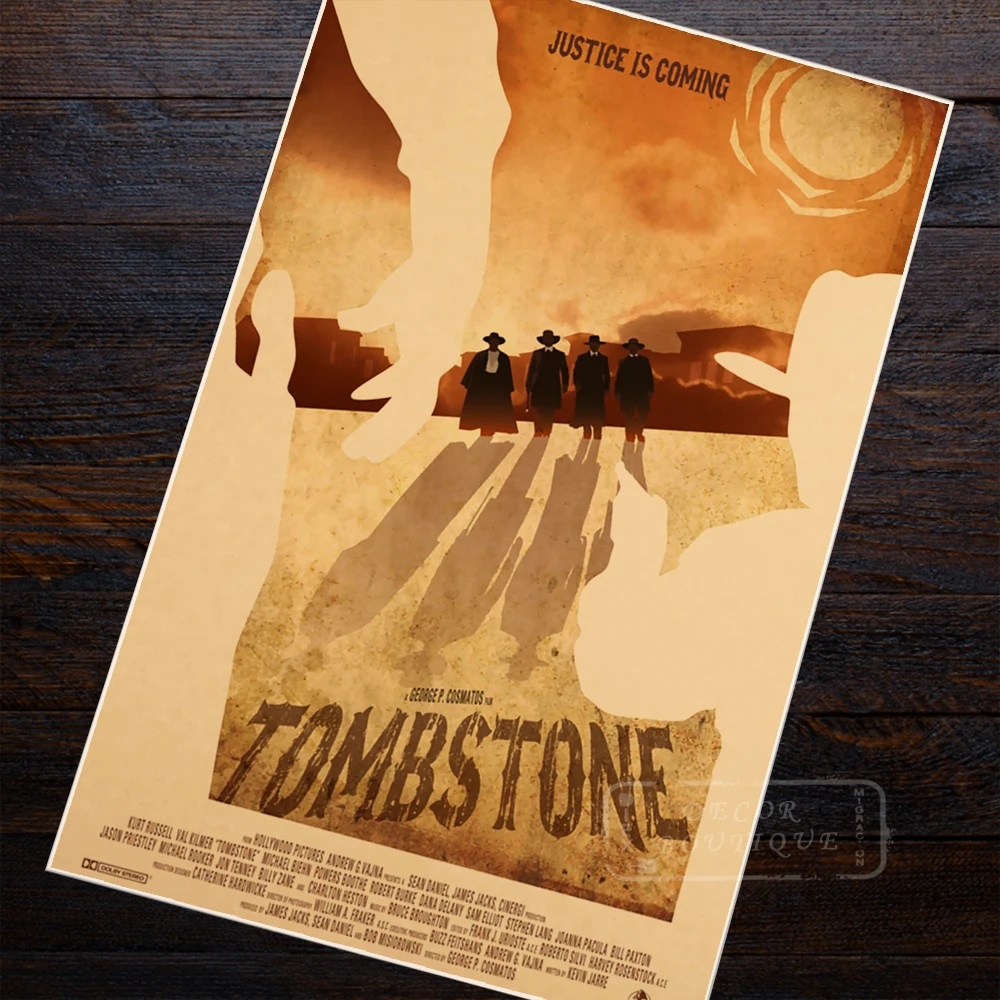 TOMBSTONE MOVIE POSTER Film Classic Design Vintage Retro Decorative DIY ...
