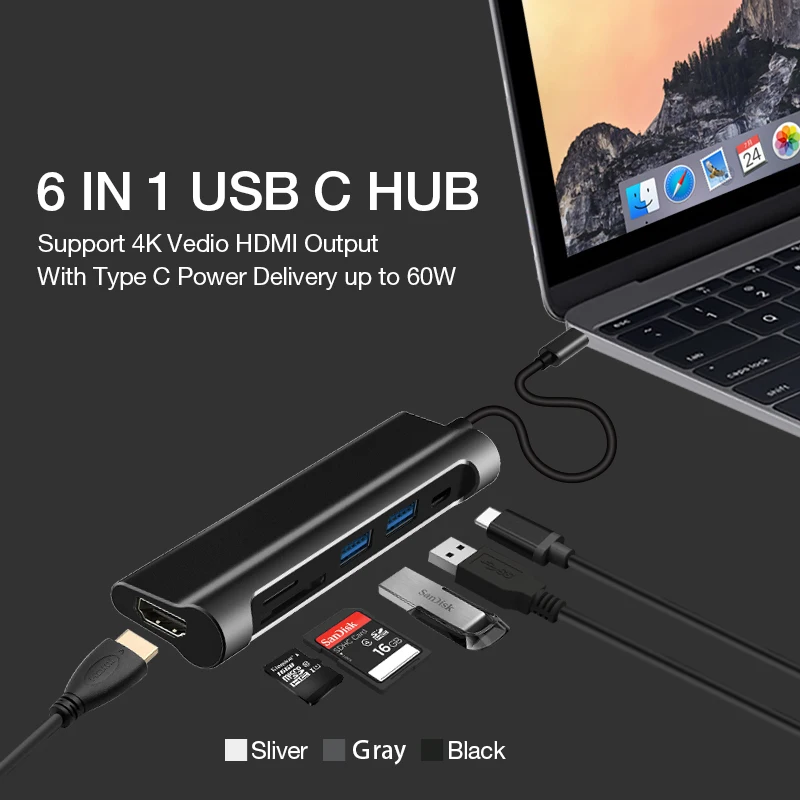 4-Jckel-USB-C-HUB-USB-C-3-1-to-HDMI-SD-TF-Card-Reader-USB-Type