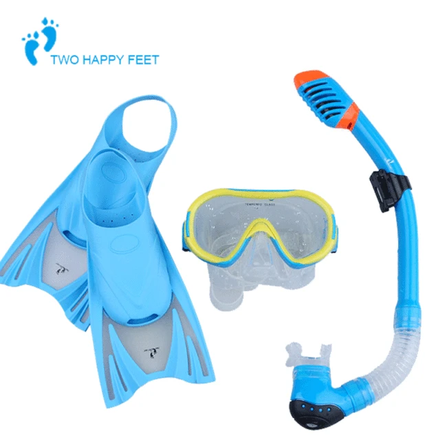 Kids Children Snorkeling Swimming Diving Scuba Mask Snorkel Fins