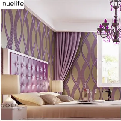 

0.53x10m Korean modern simple 3d stripes pattern nonwovens wallpaper living room bedroom background wallpaper