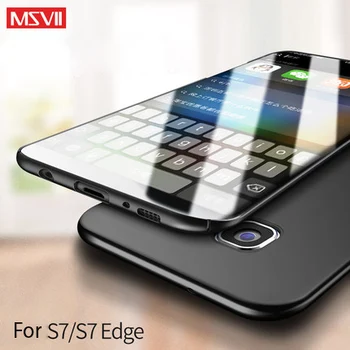 

2018Updated 100% MSVII luxury Case for Samsung galaxy S7 (5.1'') and for S7 edge (5.5'') hard PC simple and frosted Back cover