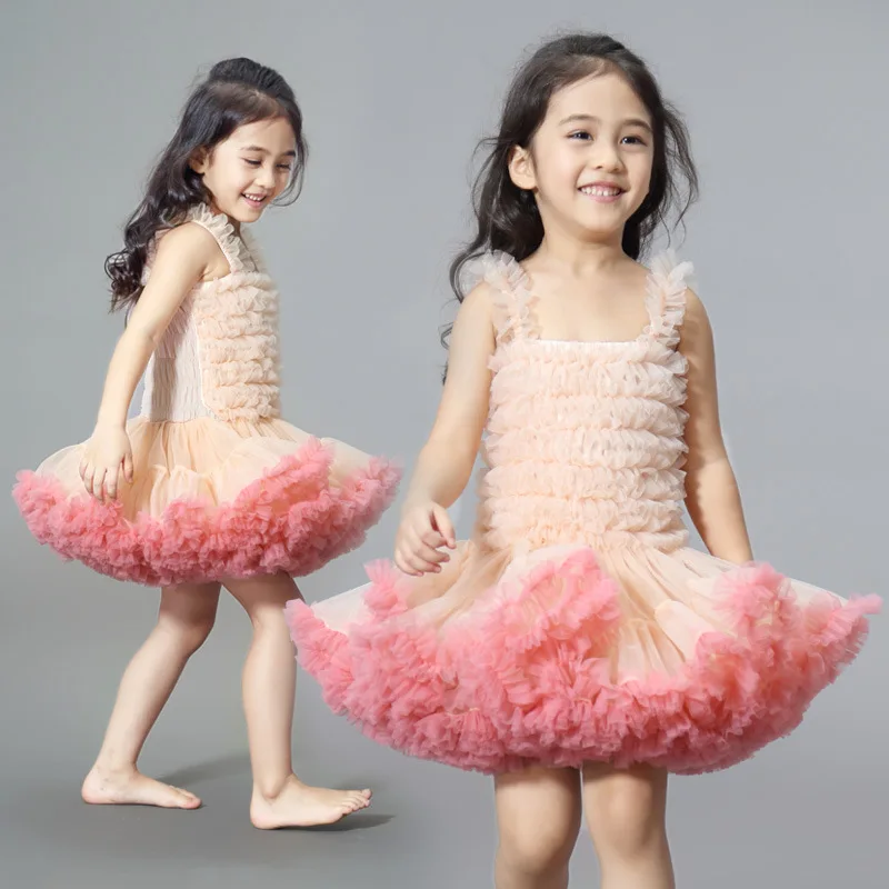 Пышное Бальное Платье для девочек юбка пачка танцев одежда маленьких на лето