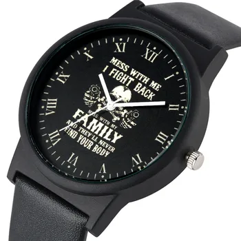 

Chic I Love You 3000 LogoQuartz Watch Movement for Men Charming Roman Numerals Display Dial Watches Soft Leather Band Wristwatch